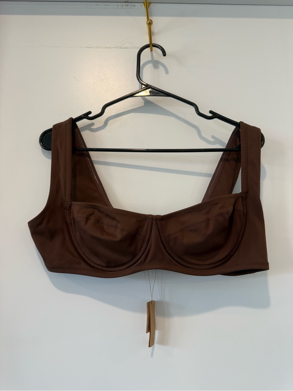 NWT SKIMS Cocoa Brown Underwire Balconette Bikini Top